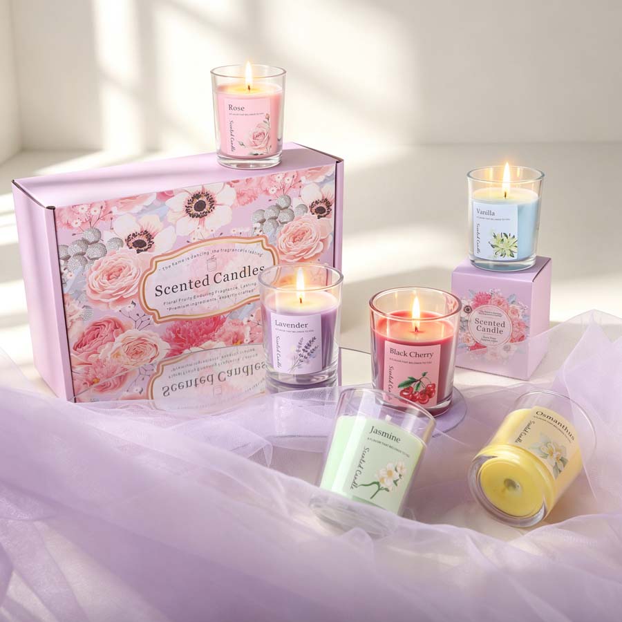 Home Fragrance Scented Candle - Aromatherapy Scented Candle Gift Set 6
